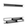 Hanah Home Mueble de TV Blanco y Negro con Estantería de Pared